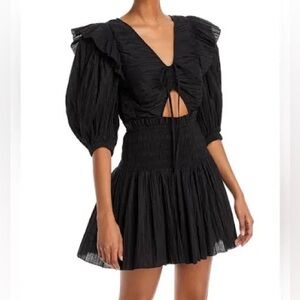 Sea New York Paco Puff Sleeve Cotton Romper